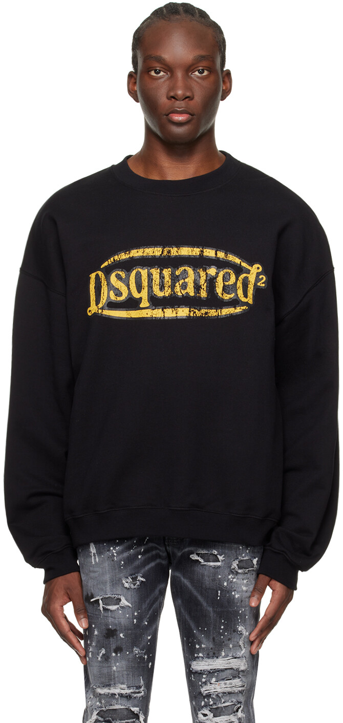 

Черный свитшот с принтом Dsquared2