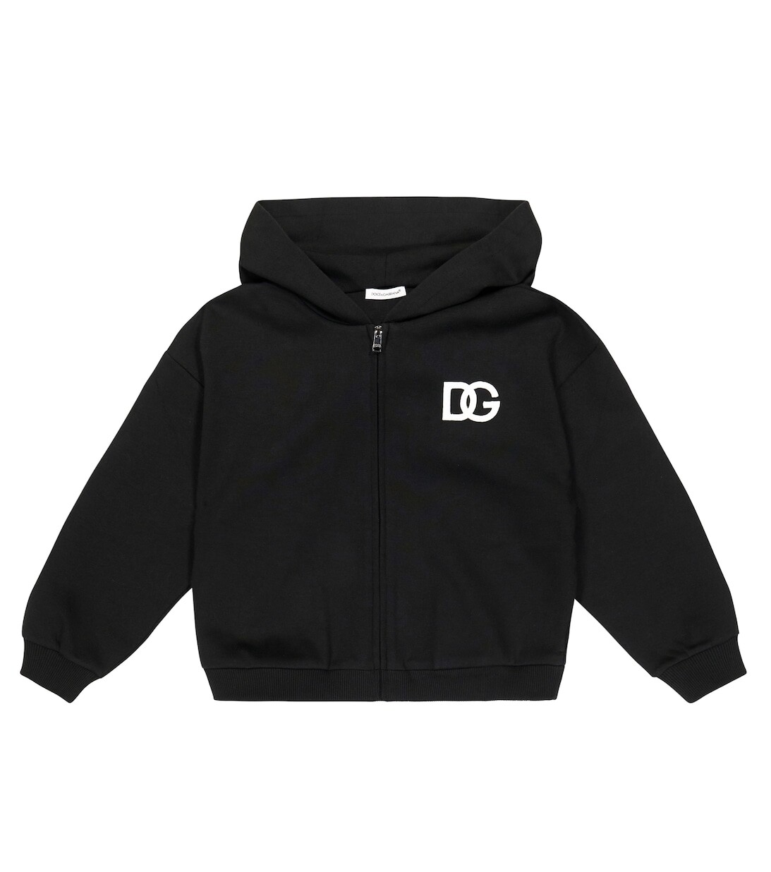 

Худи на молнии с логотипом Dolce&Gabbana, черный