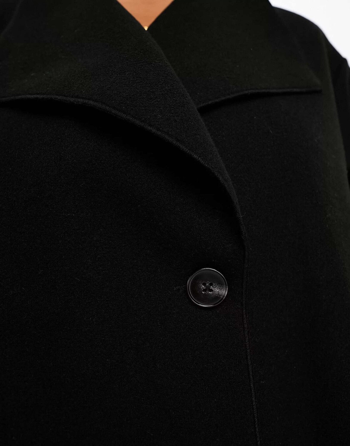 

Черное деловое пальто с запахом спереди Threadbare Plus Lulu Threadbare, Черный