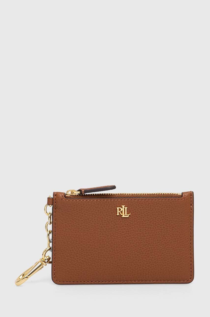 

Кожаный визитница Lauren Ralph Lauren, коричневый