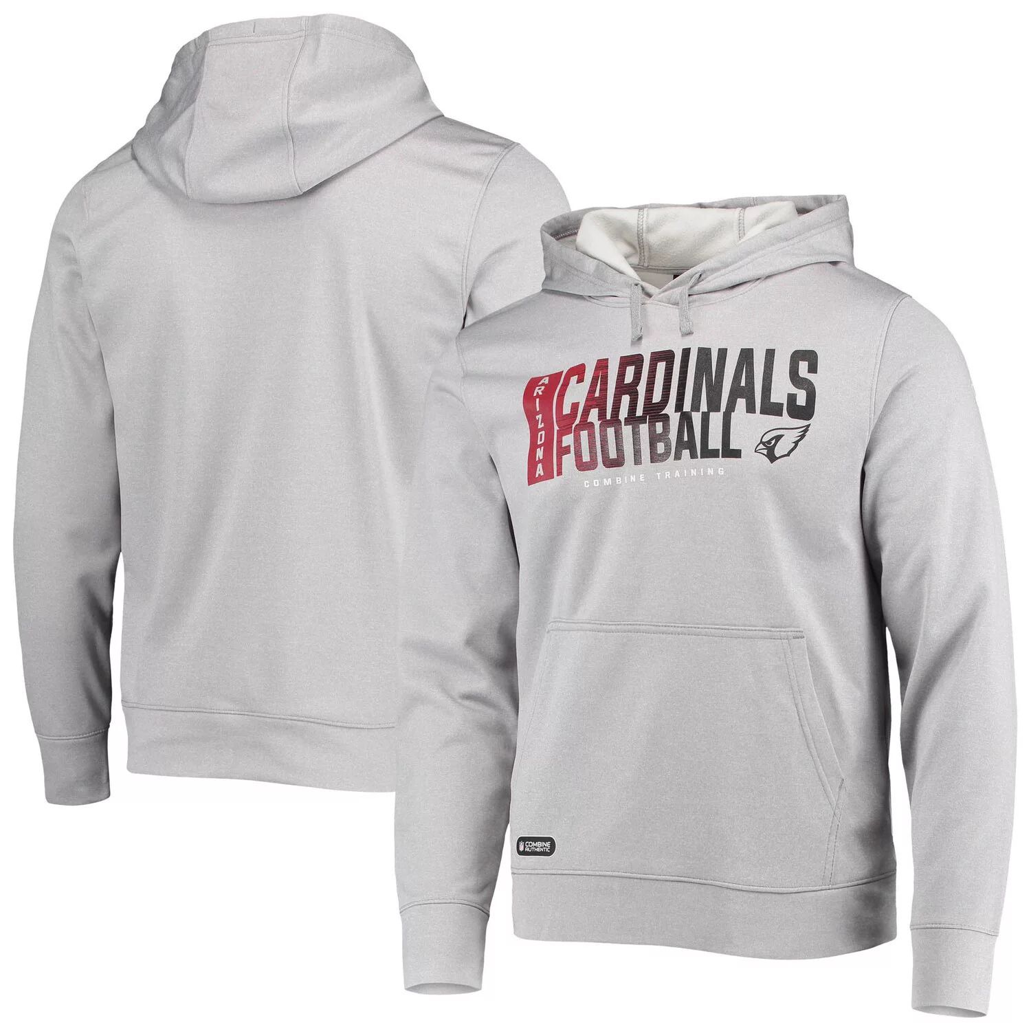 

Мужской пуловер с капюшоном New Era Heathered Arizona Cardinals, сочетающий аутентичную игру