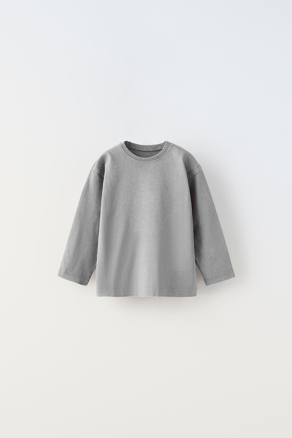 

Футболка с вытяженным эффектом ZARA, голубоватый, Синий