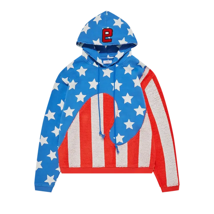 

Худи ERL Stars And Stripes Swirl 'Blue', синий