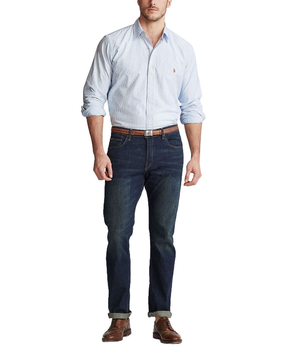 Мужская оксфордская рубашка в клетку классического кроя Big & Tall Polo Ralph Lauren