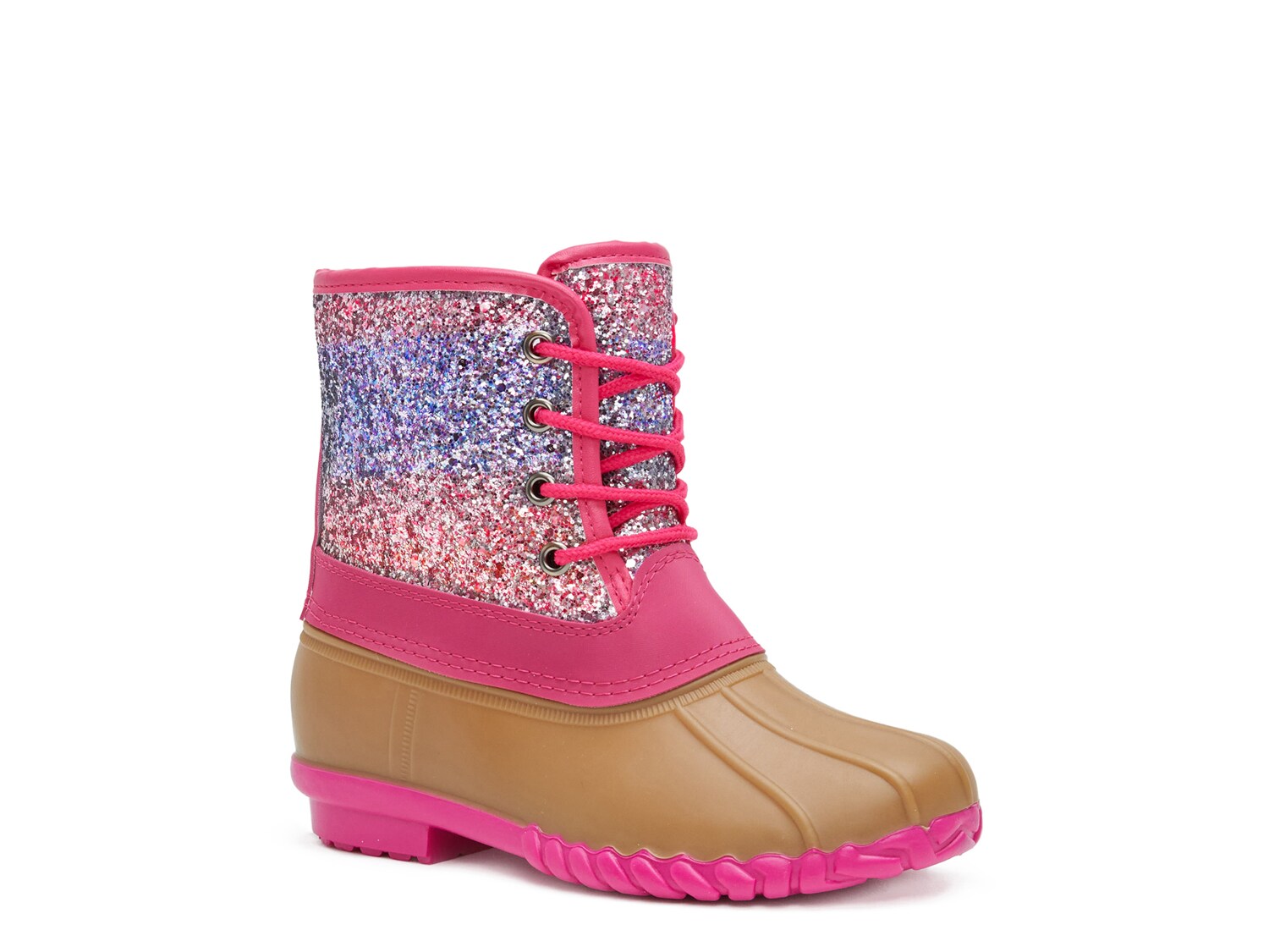 Ботинки Fabkids Ombre Glitter, розовый/коричневый