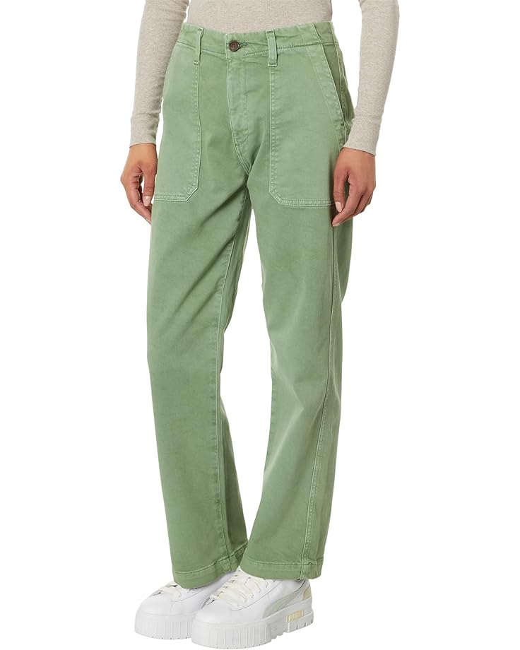 цена Джинсы AG Jeans Analeigh High-Rise Straight Crop in Sulfur Forest Pike, цвет Sulfur Forest Pike