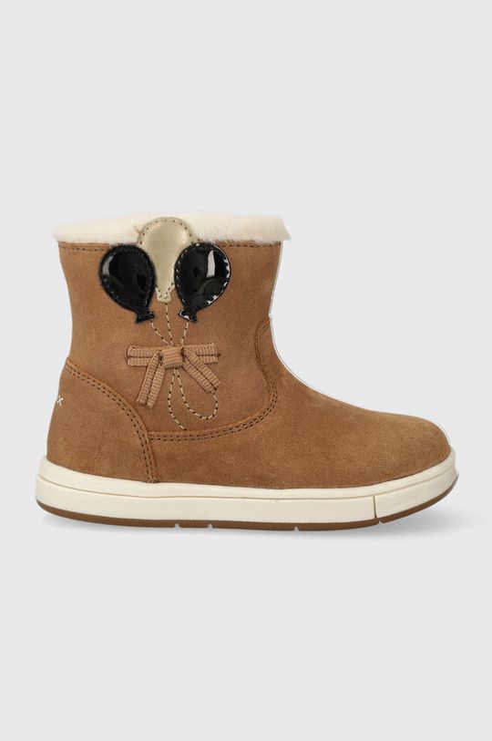 Geox детская замшевая зимняя обувь, коричневый