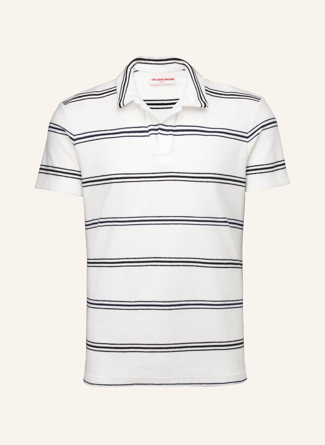 

Рубашка поло ORLEBAR BROWN TERRY CLASSIC TWIN STRIPE, кремовый