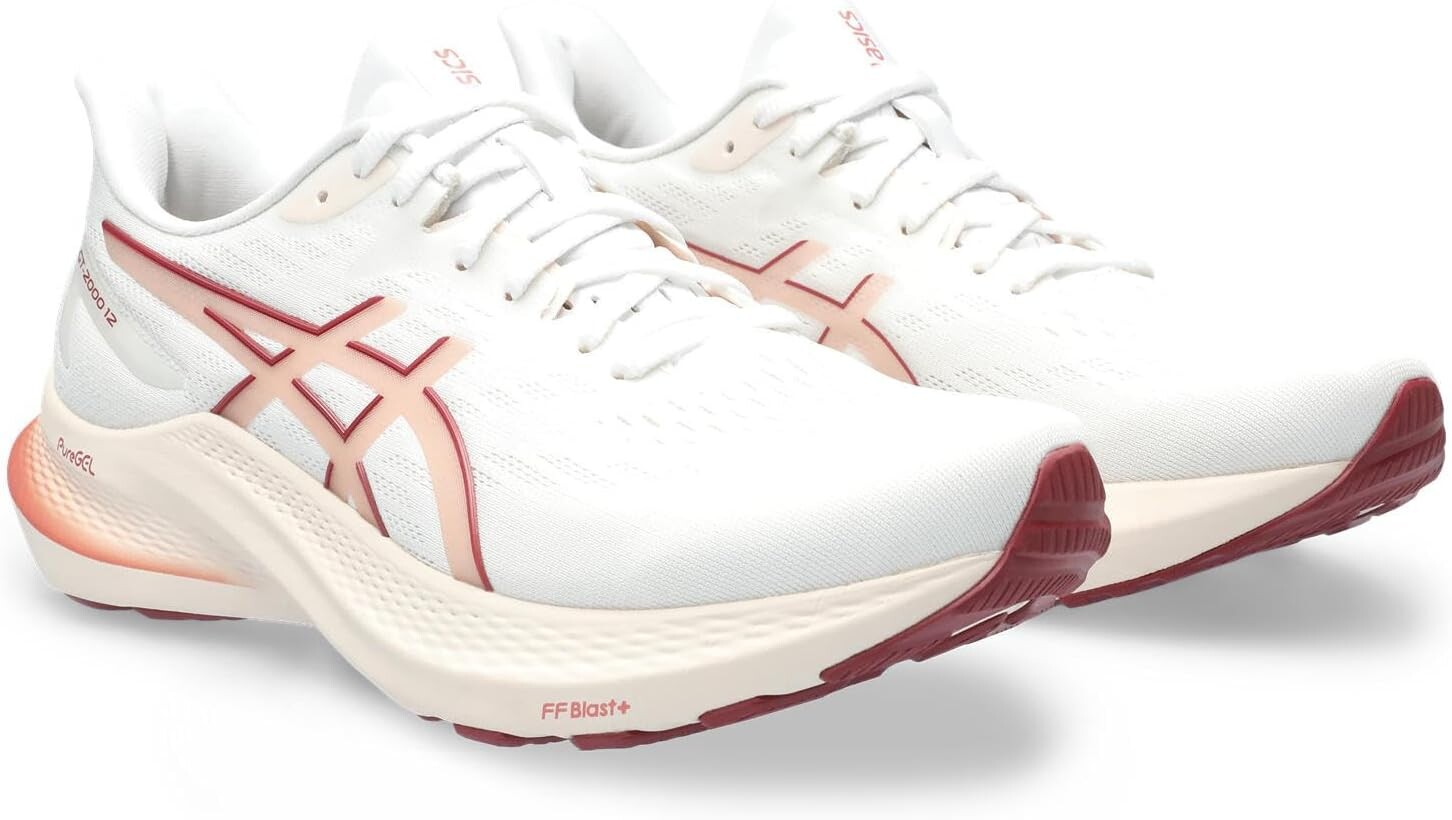 

Кроссовки Gt-2000 12 ASICS, цвет White/Light Garnet, Белый