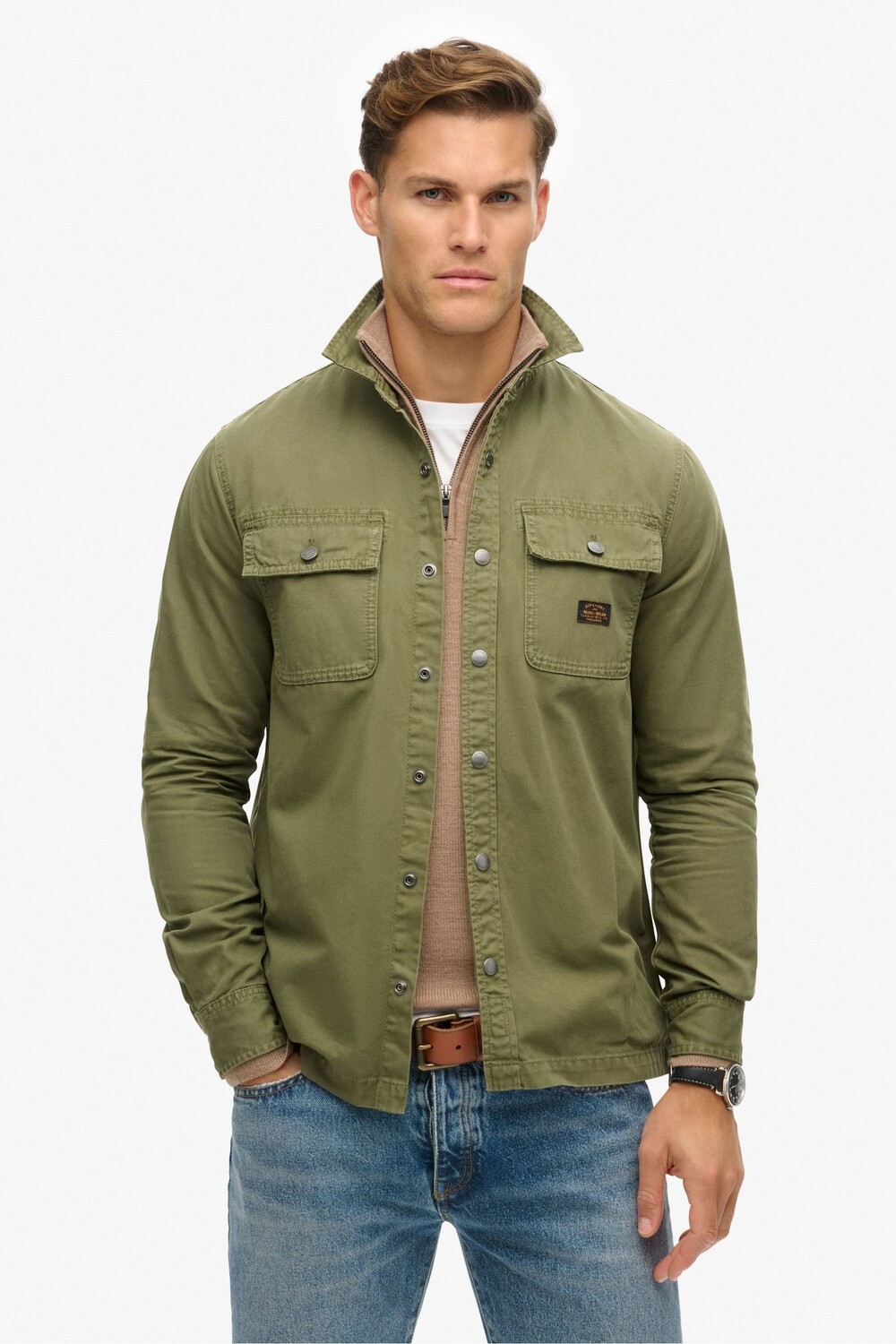 

Верхняя рубашка из парусины Superdry, зеленый