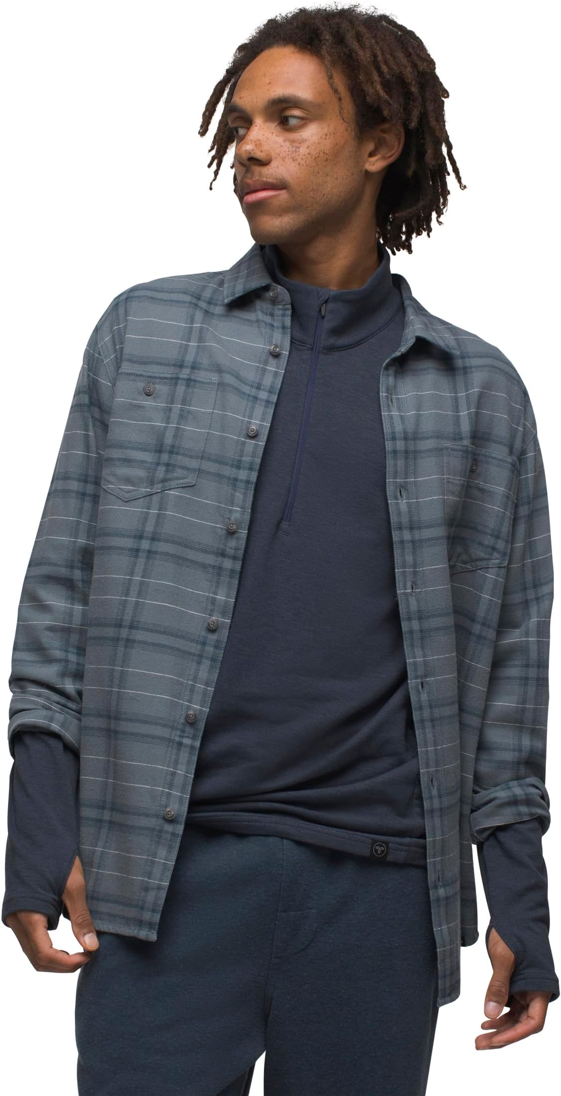 цена Фланелевая рубашка Dolberg стандартной посадки Prana, цвет Weathered Blue
