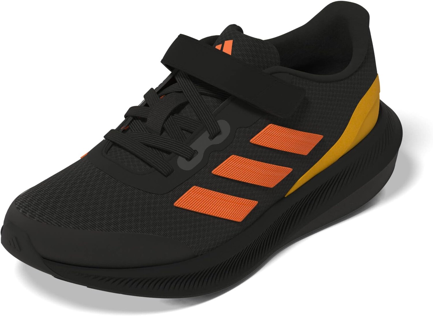 

Кроссовки Run Falcon 3.0 Elastic adidas, цвет Black/Screaming Orange/Solar Gold