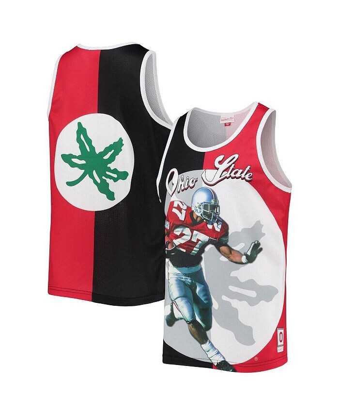 

Мужская сублимированная майка Eddie George Black, Scarlet Ohio State Buckeyes Mitchell & Ness, черный