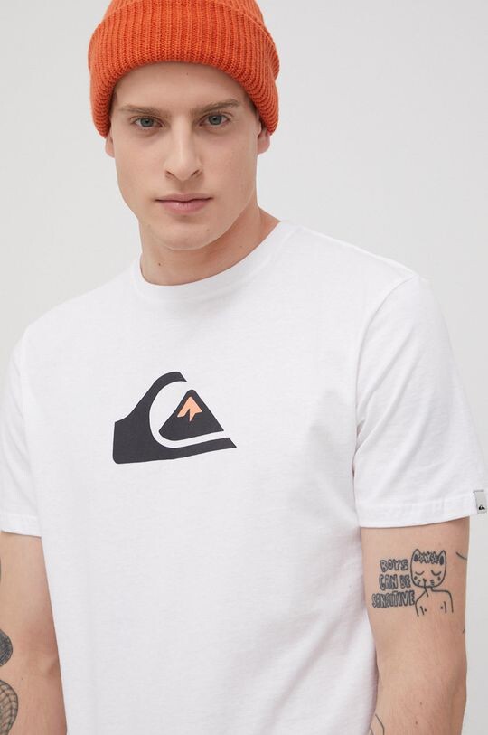 

Хлопковая футболка Quiksilver, белый