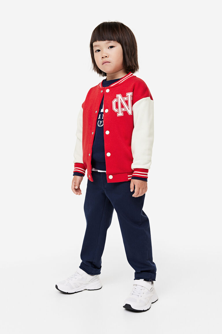 цена Бейсбольная куртка с принтом H&M, красный