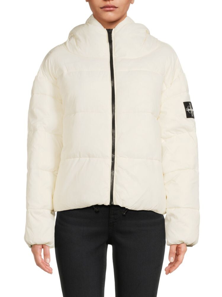 

Пуховик свободного кроя с капюшоном Calvin Klein, цвет Mascarpone