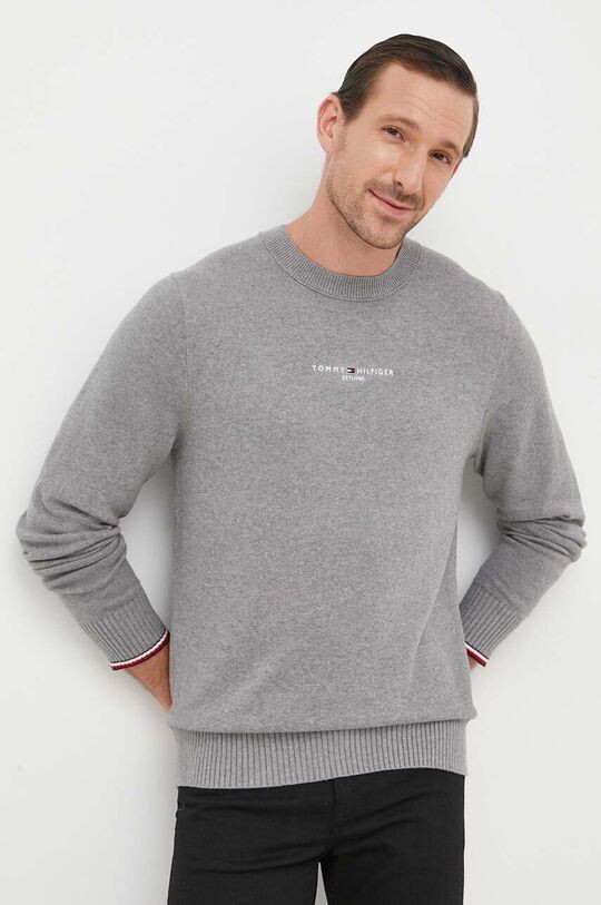 

Хлопковый свитер Tommy Hilfiger, серый