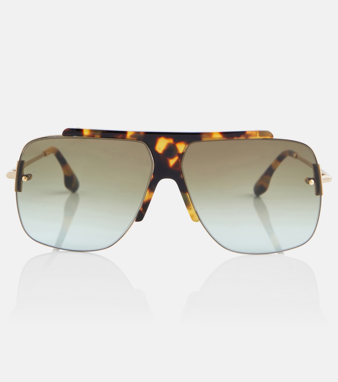 Солнцезащитные очки-авиаторы Victoria Beckham, коричневый