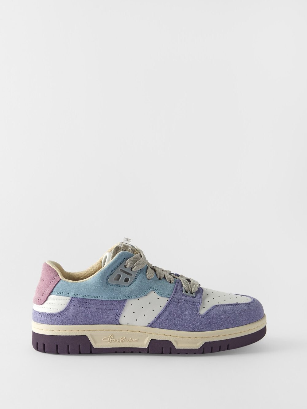 

Кроссовки из замши и перфорированной кожи Acne Studios, фиолетовый