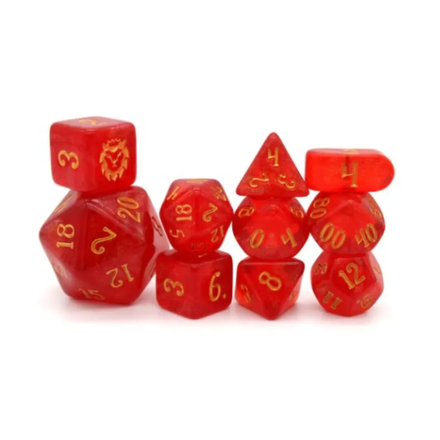 

Полисет Карминный поцелуй с золотом (10), Acrylic Dice (Dice Envy)