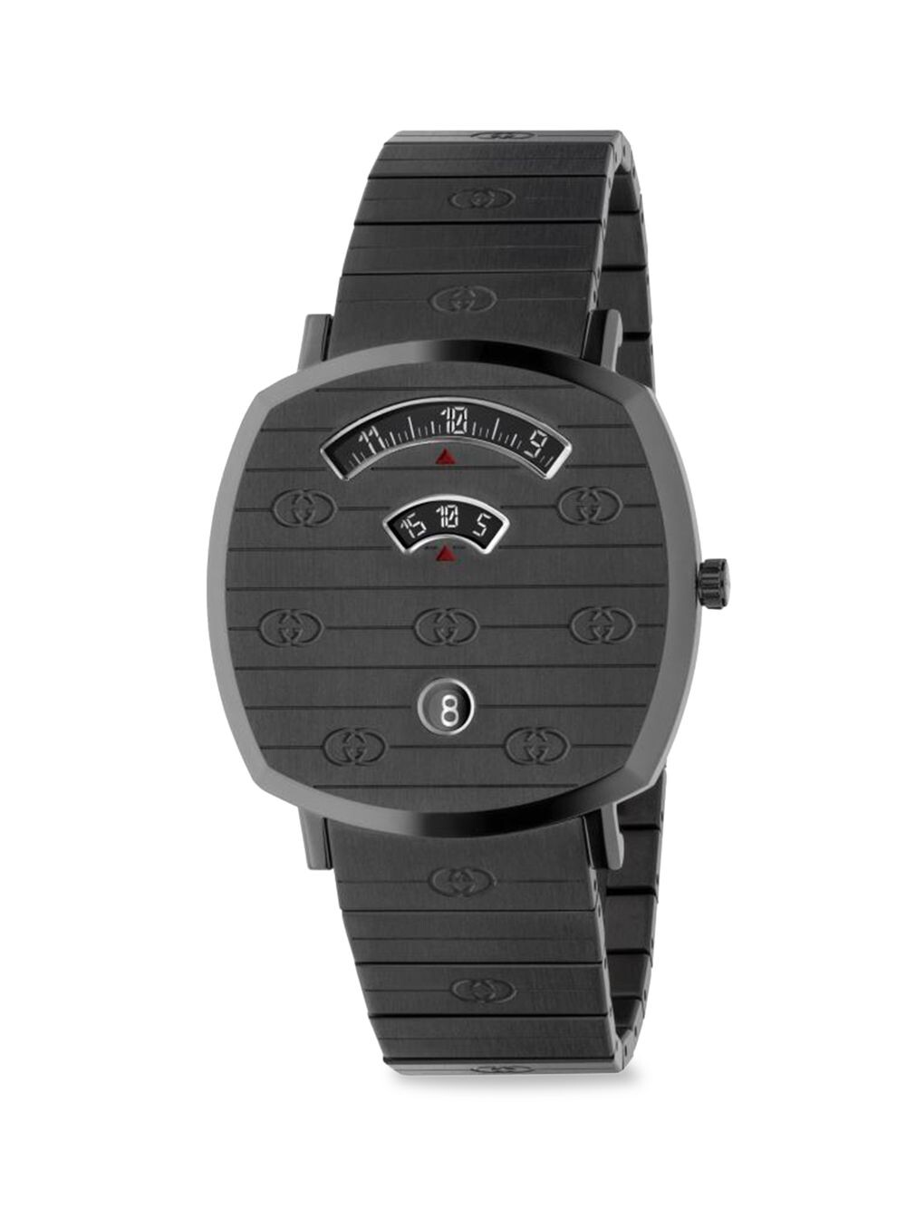 

Часы Grip GG с PVD-покрытием и браслетом из нержавеющей стали Gucci, черный