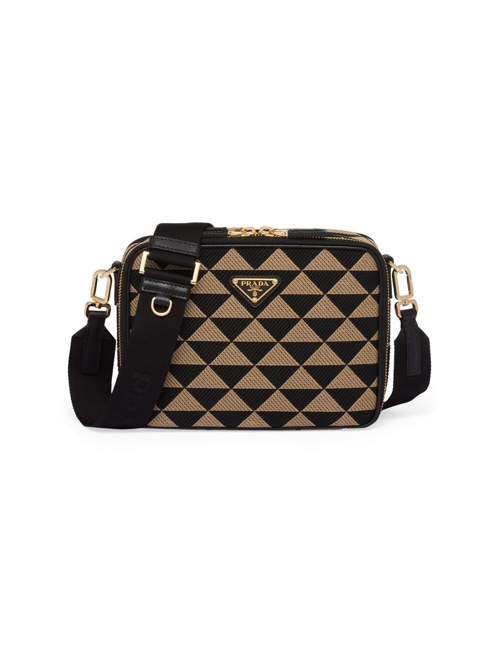 

Сумка из ткани с вышивкой Symbole Prada, черный