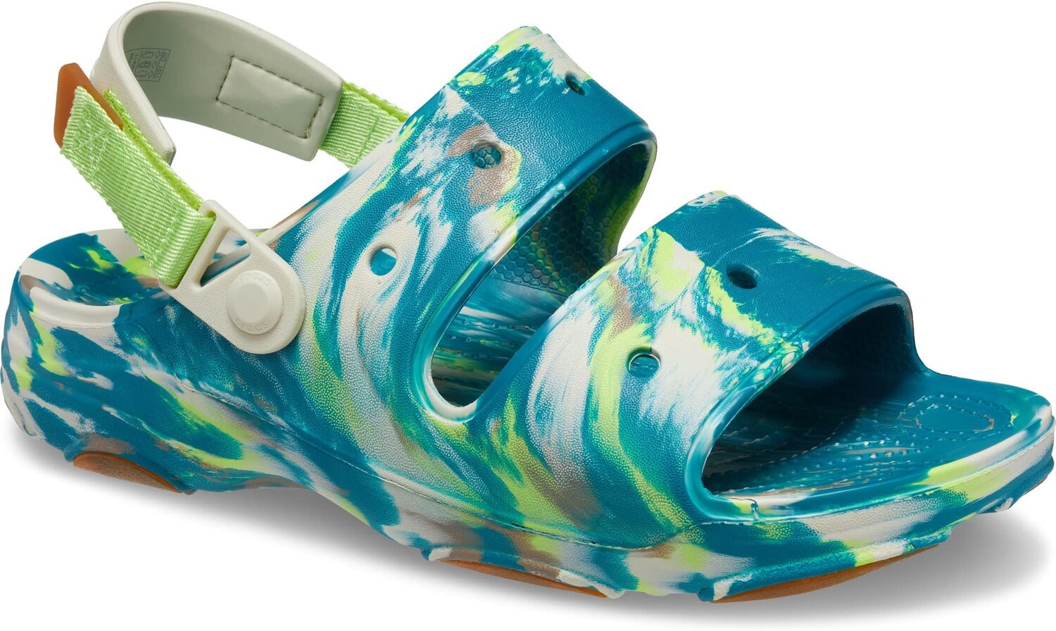 

Сандалии Classic All-Terrain Sandal Crocs, цвет Limeade/Multi Marbled
