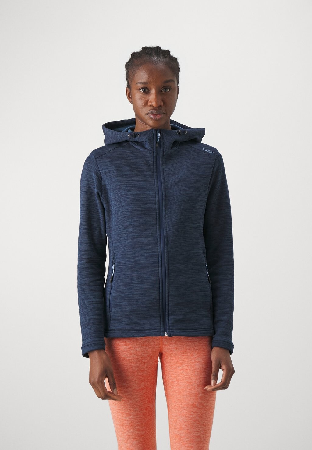 

Толстовка WOMAN JACKET FIX HOOD CMP, цвет blue melange/sky