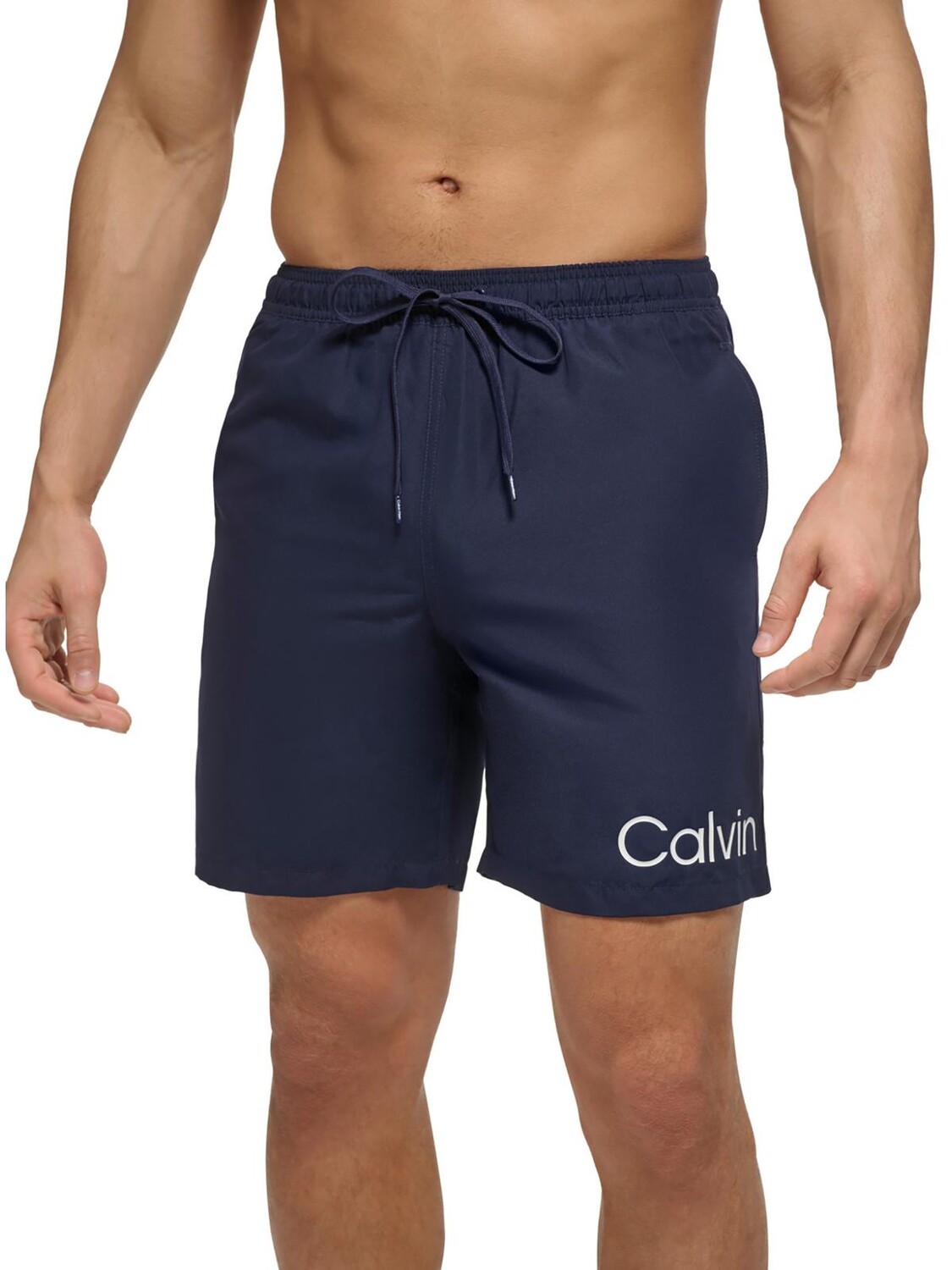 

Мужские плавки с логотипом в пляжной одежде Calvin Klein, цвет Evening Blue