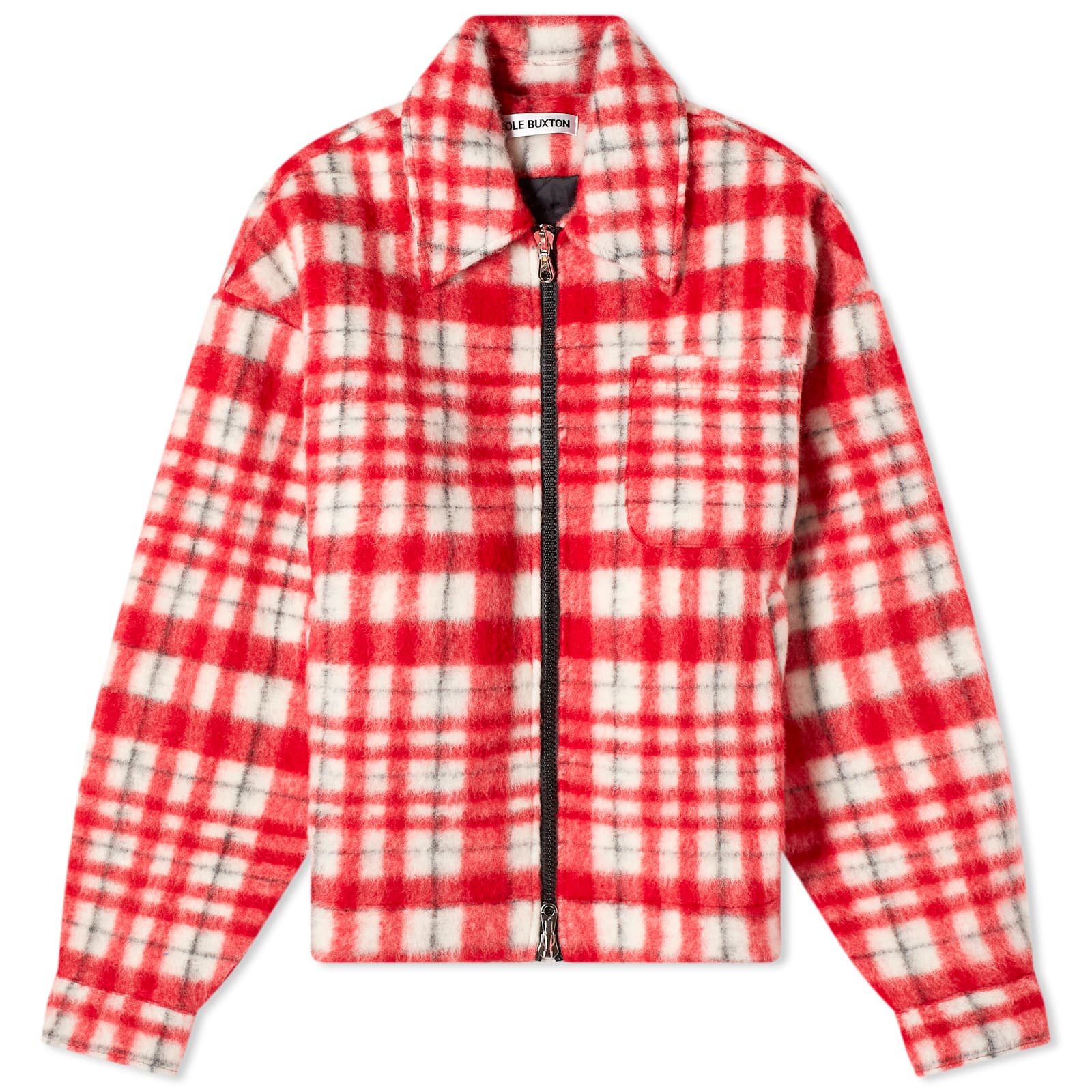 Рубашка Cole Buxton Wool Check Overshirt, цвет Red, Black & White
