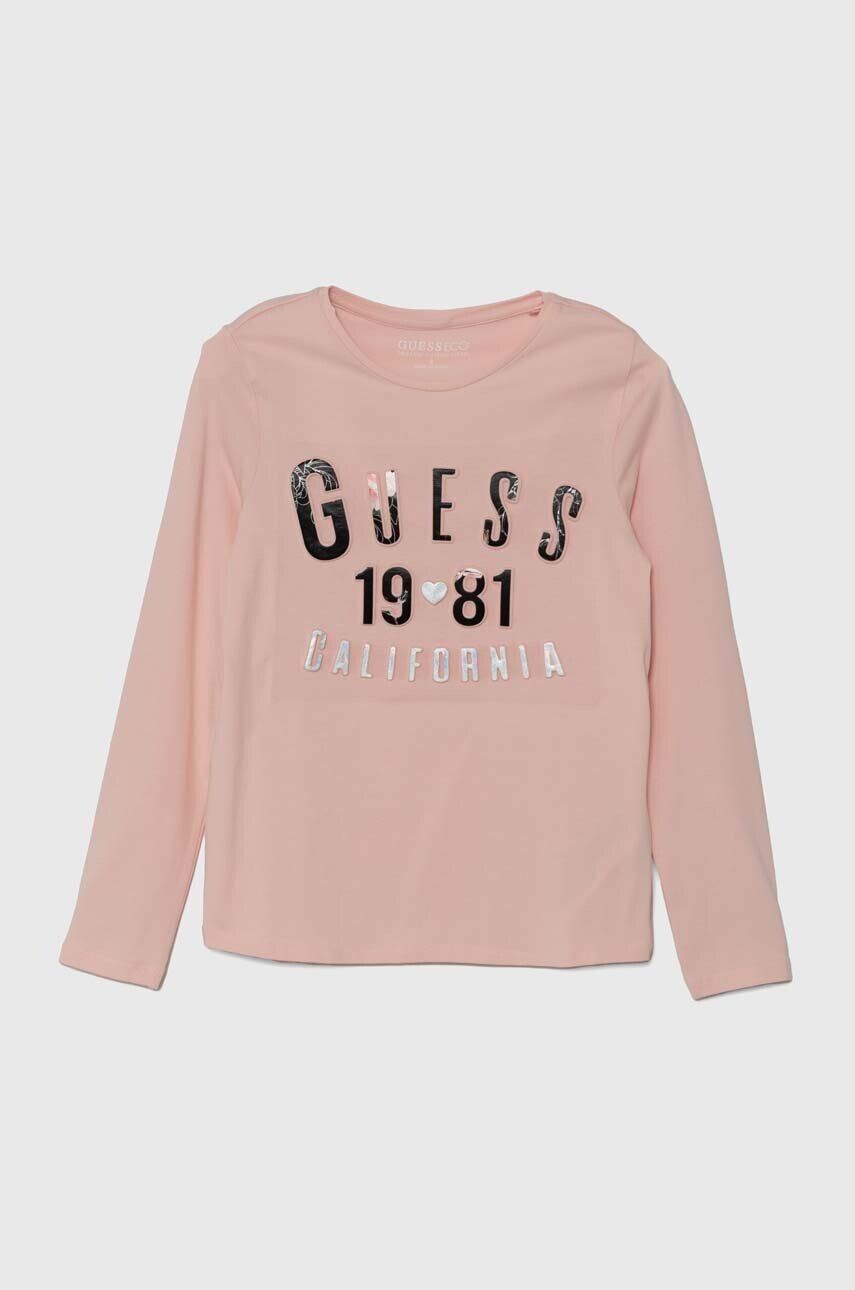 

Детская футболка с длинными рукавами Guess, оранжевый