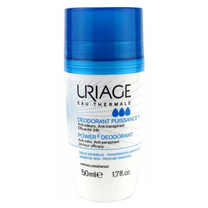 

Uriage Power 3 50 мл роликовый дезодорант-антиперспирант 3 действия