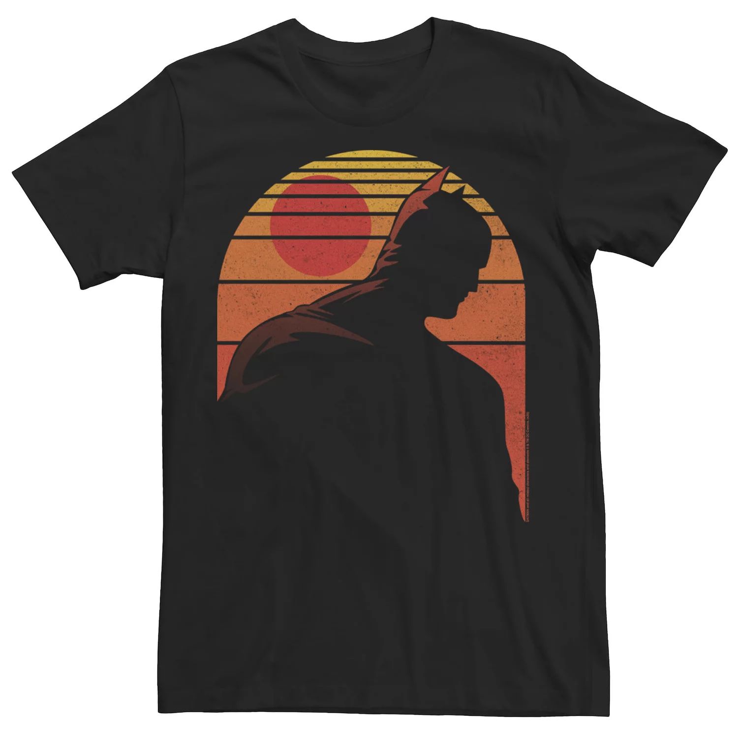 Мужская футболка DC Fandome Batman Retro Sunset Silhouette Licensed Character