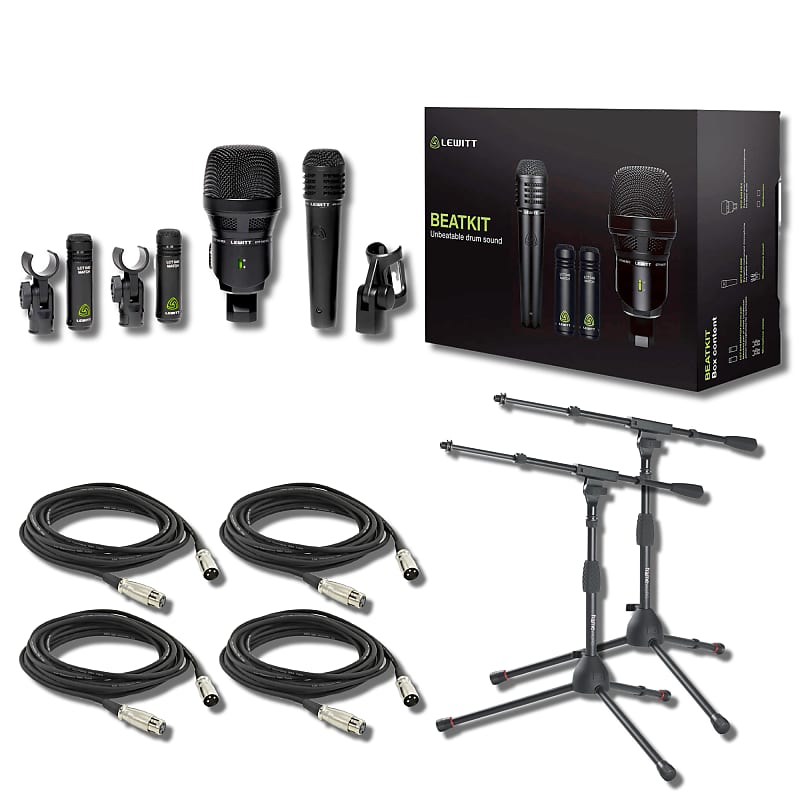 t8400 комплект микрофонов для ударных alctron Комплект микрофонов Lewitt BEATKIT 4pc Drum Microphone Kit