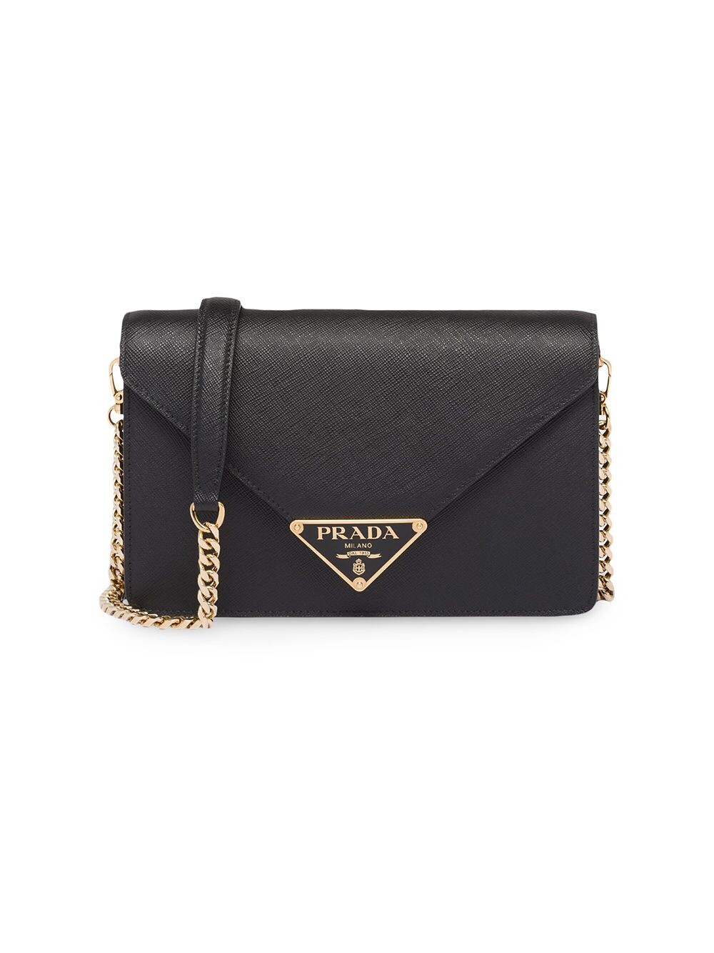 

Сумка через плечо из сафьяновой кожи Prada, черный