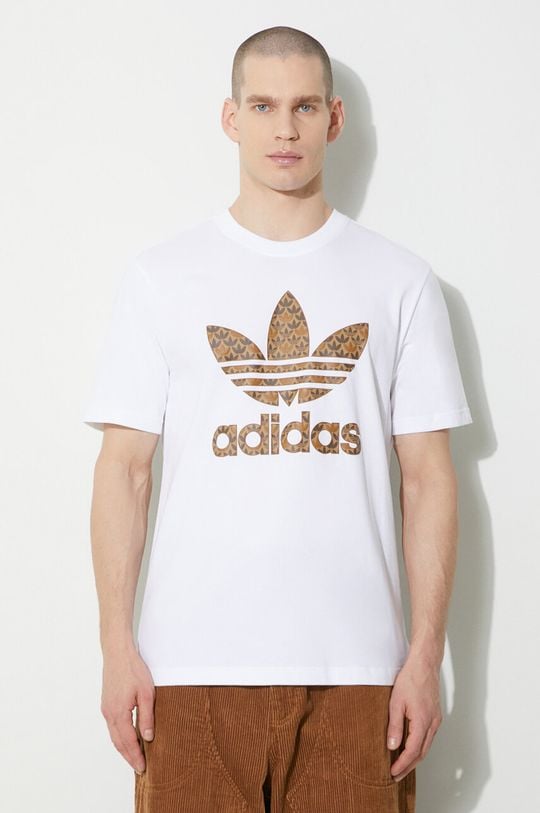 

Хлопковая футболка adidas Originals, белый