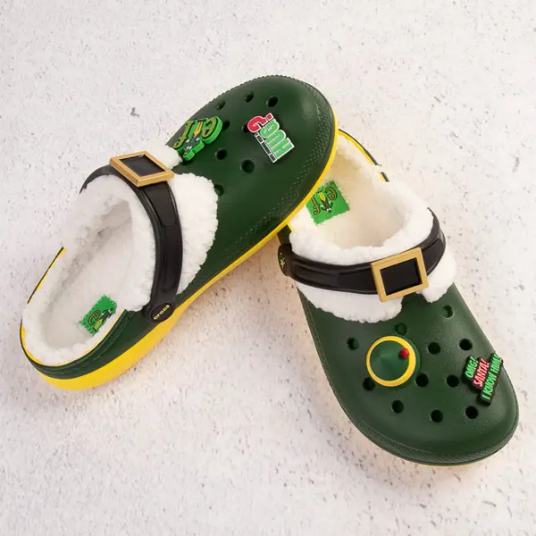 

Классические сабо Elf x Crocs на ворсовой подкладке, темно-зеленый