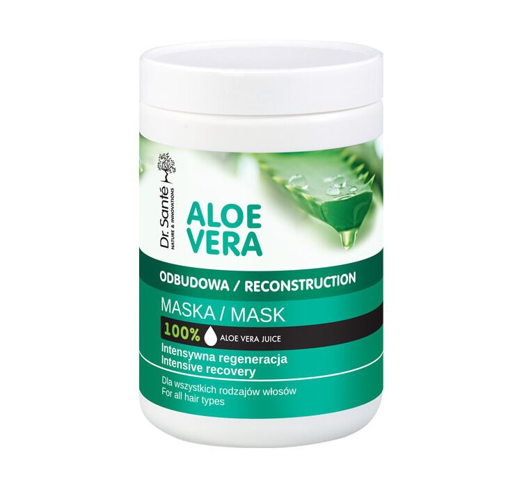 Восстанавливающая маска для всех типов волос Dr. Santé Aloe Vera, 1000 мл неопреновая маска для подводного плавания с принтом логотипа ремешок для защиты от длинных волос