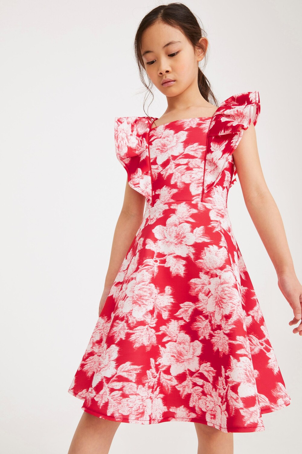 

Платье скуба с глитч-принтом Baker by Ted Baker, красный