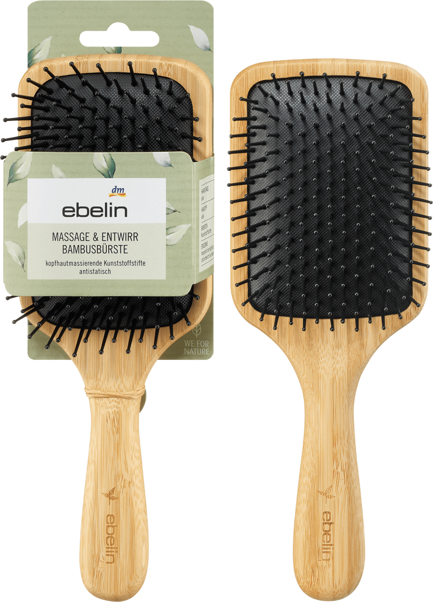 Массаж и усилитель Бамбуковая щетка для распутывания волос 1 шт. ebelin