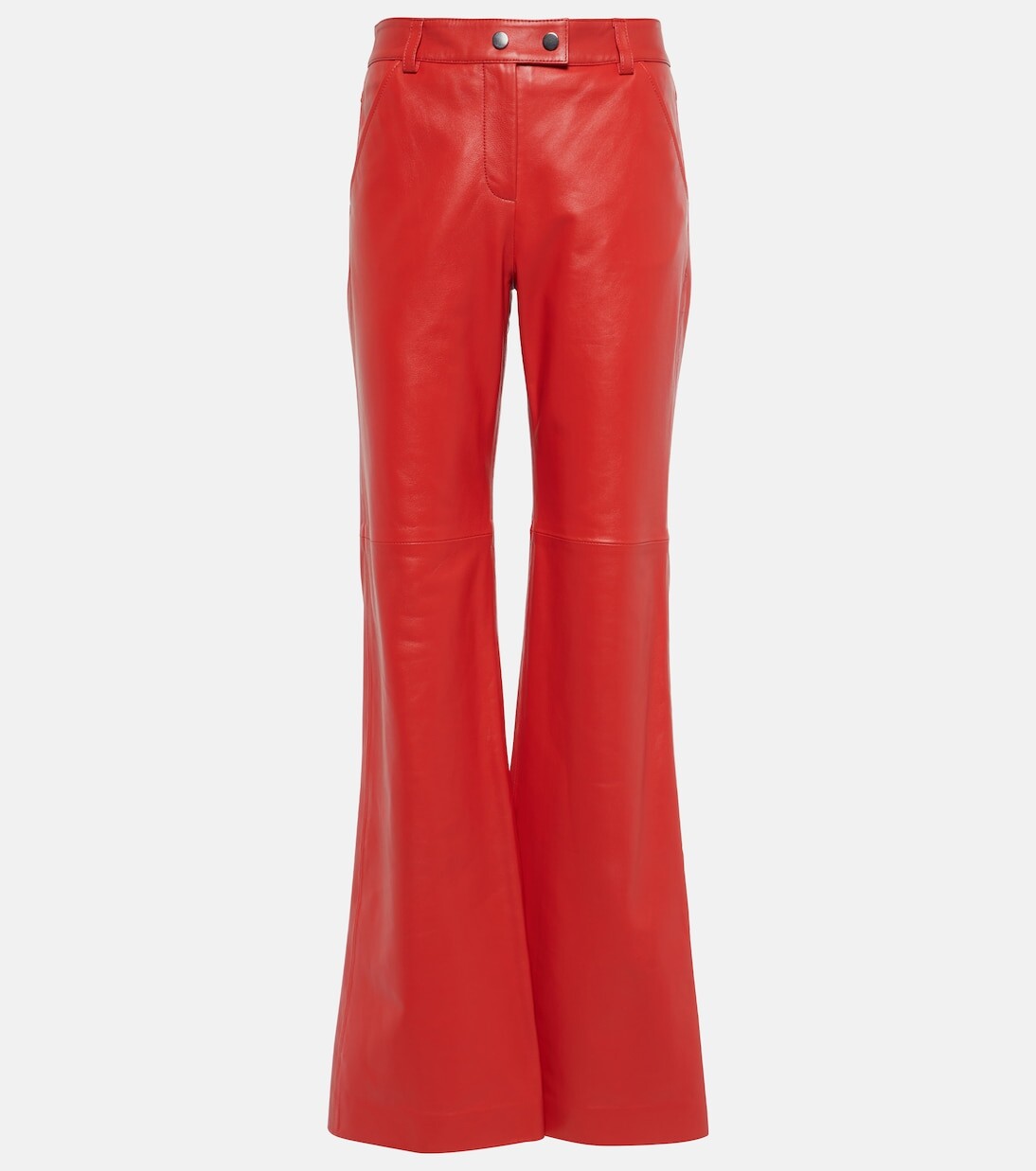 

Кожаные расклешенные брюки sleek statement Dorothee Schumacher, красный