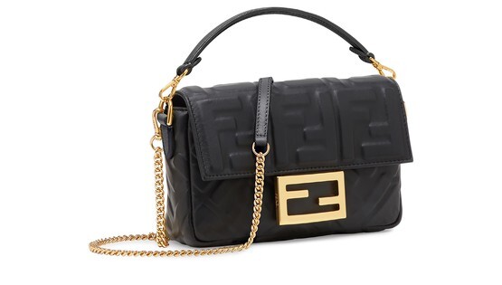 

Мини-сумка Baguette Fendi, темно-серый