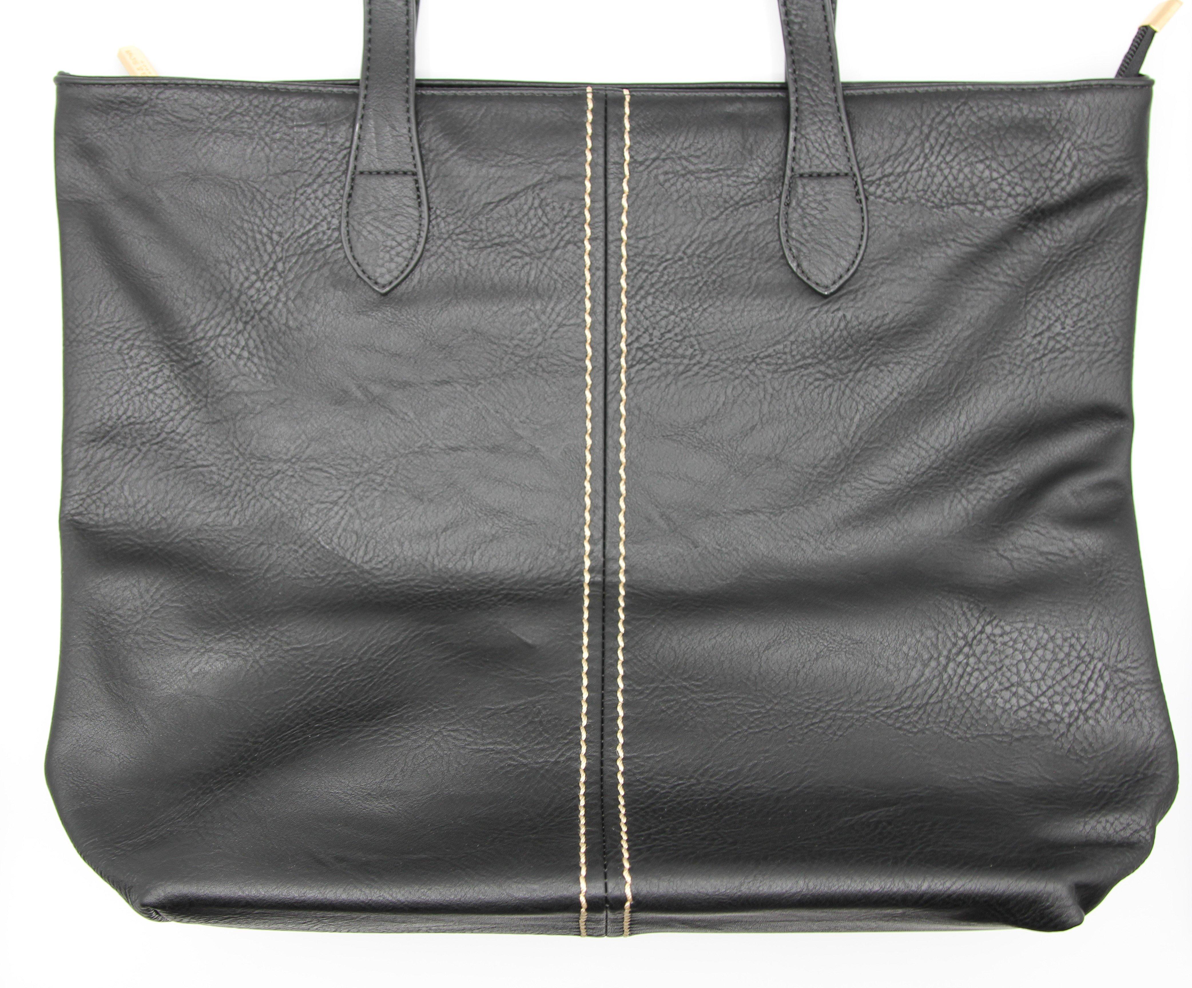 Большая сумка из искусственной кожи D2C, черный 12storeez сумка рюкзак из кожи большая
