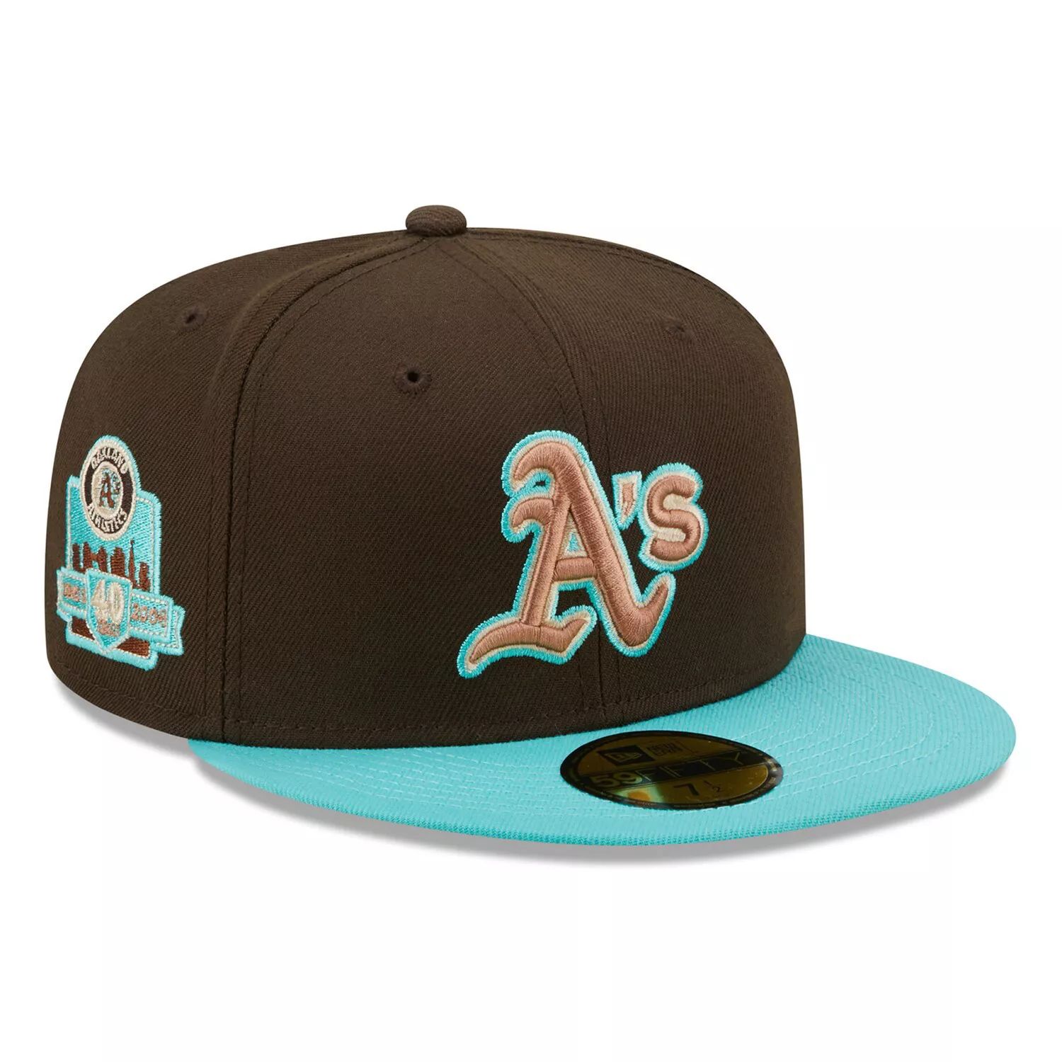 

Мужская облегающая шляпа New Era коричнево-мятная Oakland Athletics Walnut Mint 59FIFTY