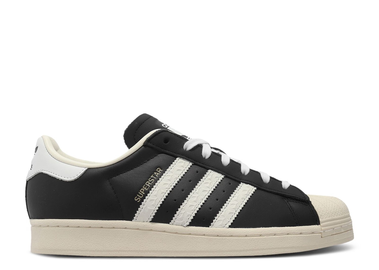 

Кроссовки adidas Superstar 'Debossed Stripes - Black Cream White', черный