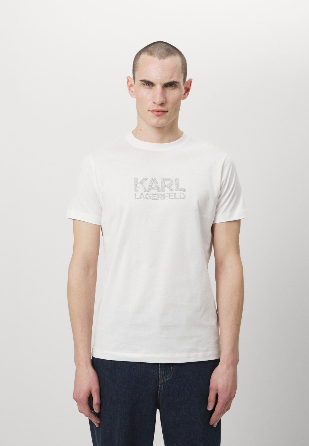 

Футболка с принтом KARL LAGERFELD, белый
