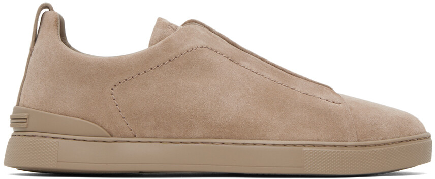 

Бежевые кроссовки с тройной строчкой Zegna, цвет Beige