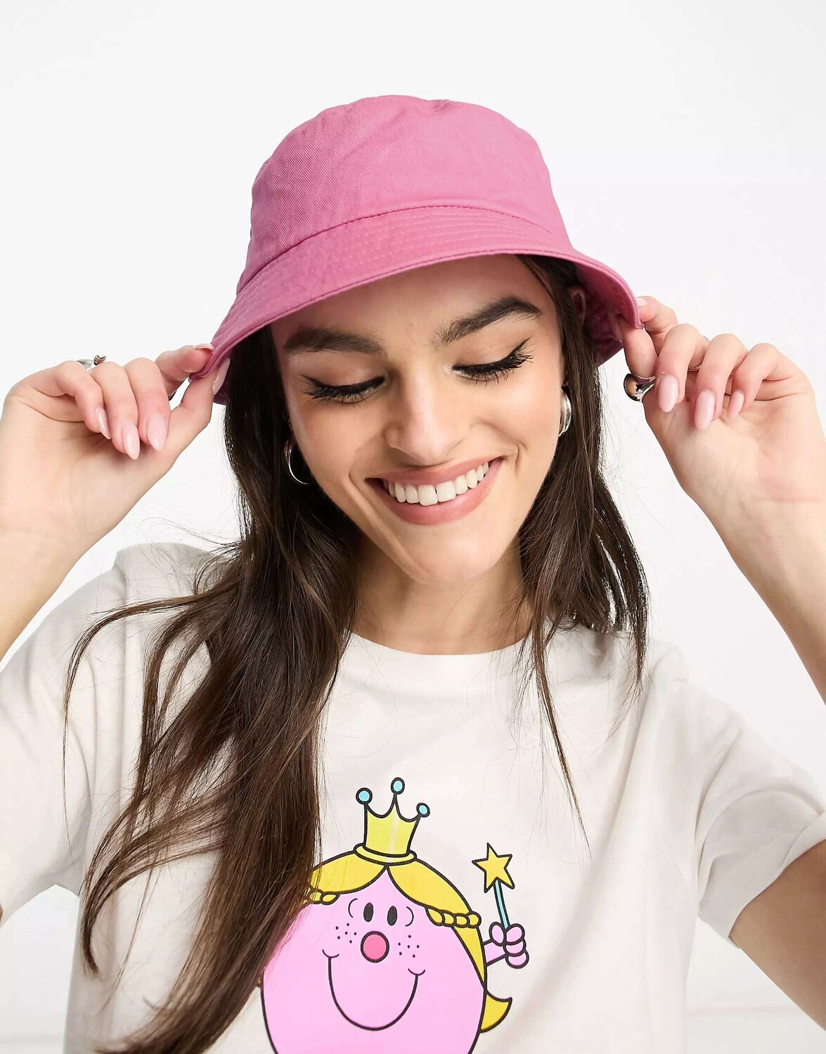 

Розовая шляпа-ведро из стираной парусины ASOS