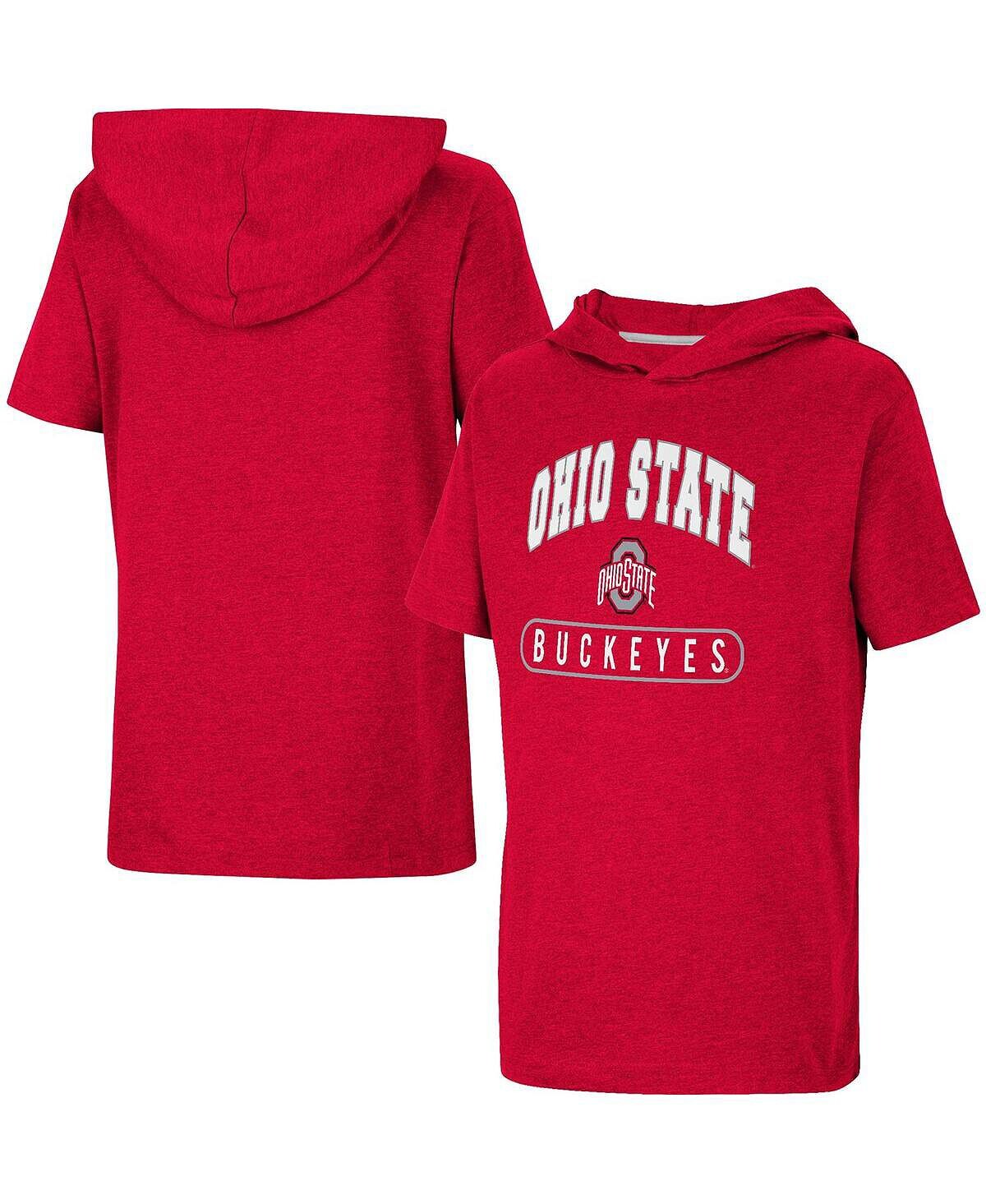 

Футболка с капюшоном Big Boys Heather Scarlet Ohio State Buckeyes Varsity Colosseum