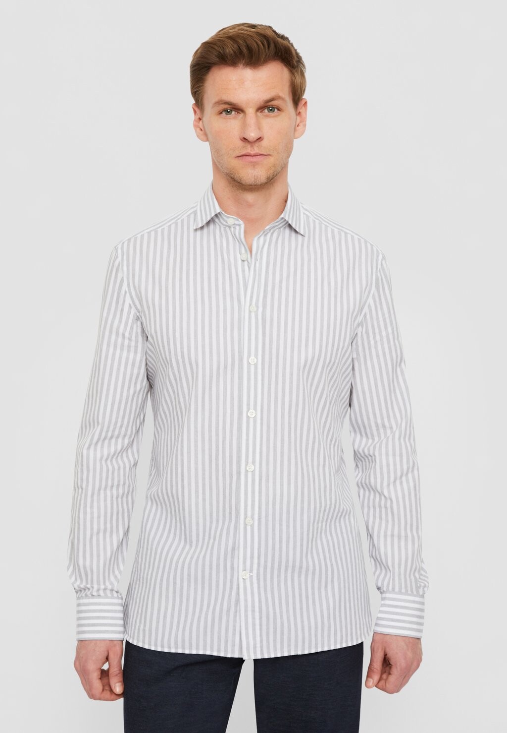 

Рубашка STRIPES Hackett London, серый